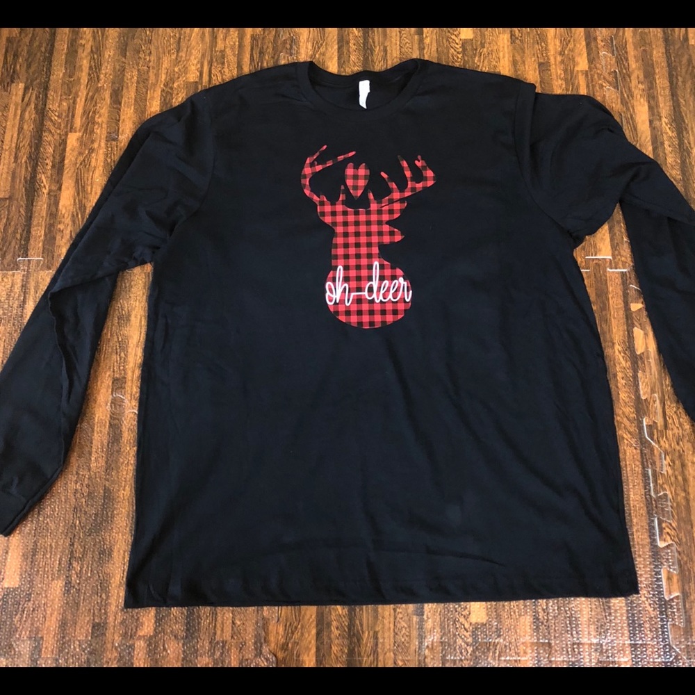 Black rib cuff long sleeve shirt